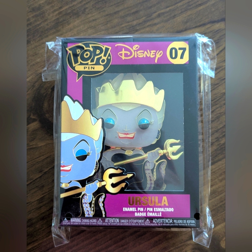Funko Pop Disney Ursula Enamel Pin with Gold and Black Accents